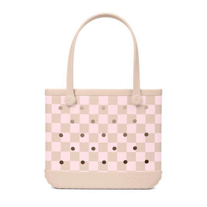Baby Bogg Bag - Checkered Linen/ Pink Marshmallow